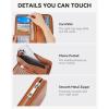 imageBOSTANTEN Leather Wallet for Women RFID Blocking Zip Around Credit Cards Holder Phone Clutch Brown