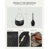 imageBOSTANTEN Purses for Women Small Crossbody Bags Crescent Shoulder Bag Hobo Handbag with Adjustable StrapLarge Black