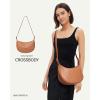 imageBOSTANTEN Purses for Women Small Crossbody Bags Crescent Shoulder Bag Hobo Handbag with Adjustable StrapLarge Brown