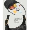 imageBOSTANTEN Purses for Women Small Crossbody Bags Crescent Shoulder Bag Hobo Handbag with Adjustable StrapSmall Black