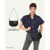 imageBOSTANTEN Purses for Women Small Crossbody Bags Crescent Shoulder Bag Hobo Handbag with Adjustable StrapSmall Black