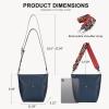 imageBOSTANTEN Womens Leather Designer Handbags Tote Purses Shoulder Bucket BagsMedium Blue