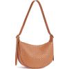 imageBOSTANTEN Purses for Women Small Crossbody Bags Crescent Shoulder Bag Hobo Handbag with Adjustable StrapSmall Brown