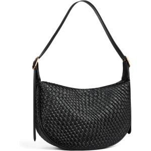 imageBOSTANTEN Purses for Women Small Crossbody Bags Crescent Shoulder Bag Hobo Handbag with Adjustable StrapLarge Black