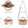 imageBOSTANTEN Small Crossbody Bags for Women Top Handle Purse Vegan Leather Shoulder Handbags for Daily TravelBrown