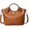imageBOSTANTEN Vegan Leather Purses for Women Soft Top Handle Satchel Crossbody Zipper Handbag with Detachable Shoulder StrapBrown
