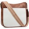 imageBOSTANTEN Crossbody Bags for Women Trendy Vegan Leather Hobo Purses Shoulder Handbags With Wide Shoulder StrapA17beige and Brown