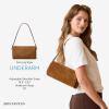 image:imageBOSTANTEN Suede Purses for Women Small Crossbody Bag Vintage Shoulder Handbags with 2 Adjustable StrapBrown