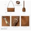 image:imageBOSTANTEN Suede Purses for Women Small Crossbody Bag Vintage Shoulder Handbags with 2 Adjustable StrapBrown