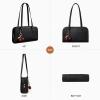 image:imageBOSTANTEN Shoulder Bag for Women Vegan Leather Purse with Cherry Charm Medium Handbag with Zipper for Daily UseBlack
