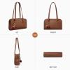 image:imageBOSTANTEN Shoulder Bag for Women Vegan Leather Purse with Cherry Charm Medium Handbag with Zipper for Daily UseCoffee