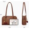 image:imageBOSTANTEN Shoulder Bag for Women Vegan Leather Purse with Cherry Charm Medium Handbag with Zipper for Daily UseCoffee