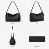 image:imageBOSTANTEN Shoulder Bag for Women Pebbled Vegan Leather Purses Soft Hobo Handbag Supple Bag for Travel WorkBlack