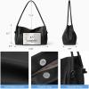 image:imageBOSTANTEN Shoulder Bag for Women Pebbled Vegan Leather Purses Soft Hobo Handbag Supple Bag for Travel WorkBlack
