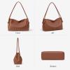 image:imageBOSTANTEN Shoulder Bag for Women Pebbled Vegan Leather Purses Soft Hobo Handbag Supple Bag for Travel WorkBrown