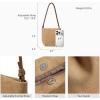 image:imageBOSTANTEN Small Crossbody Bags for Women Faux Suede Cross Body Purse with Adjustable Knotted Strap for DailyApricot