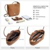 image:imageBOSTANTEN Small Crossbody Bags for Women Faux Suede Cross Body Purse with Adjustable Knotted Strap for DailyCamel