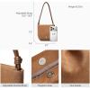 image:imageBOSTANTEN Small Crossbody Bags for Women Faux Suede Cross Body Purse with Adjustable Knotted Strap for DailyCamel