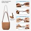 image:imageBOSTANTEN Small Crossbody Bags for Women Faux Suede Cross Body Purse with Adjustable Knotted Strap for DailyCamel