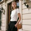 image:imageBOSTANTEN Small Crossbody Bags for Women Faux Suede Cross Body Purse with Adjustable Knotted Strap for DailyCamel