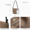 image:imageBOSTANTEN Small Crossbody Bags for Women Faux Suede Cross Body Purse with Adjustable Knotted Strap for DailyLight Grey
