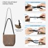 image:imageBOSTANTEN Small Crossbody Bags for Women Faux Suede Cross Body Purse with Adjustable Knotted Strap for DailyLight Grey