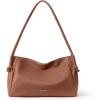 image:imageBOSTANTEN Shoulder Bag for Women Pebbled Vegan Leather Purses Soft Hobo Handbag Supple Bag for Travel WorkBrown