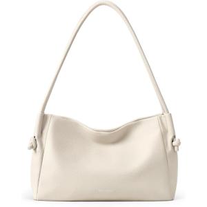 image:imageBOSTANTEN Shoulder Bag for Women Pebbled Vegan Leather Purses Soft Hobo Handbag Supple Bag for Travel WorkBeige