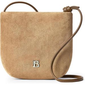 image:imageBOSTANTEN Small Crossbody Bags for Women Faux Suede Cross Body Purse with Adjustable Knotted Strap for DailyApricot