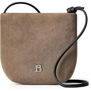 image:imageBOSTANTEN Small Crossbody Bags for Women Faux Suede Cross Body Purse with Adjustable Knotted Strap for DailyLight Grey