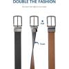 image:imageBOSTANTEN Belt Men Leather Reversible Belts for Men 1 38 for Casual Golf Dress Pants TwoinOne Belt Gift008verticalblackBrown