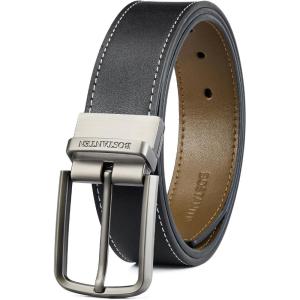image:imageBOSTANTEN Belt Men Leather Reversible Belts for Men 1 38 for Casual Golf Dress Pants TwoinOne Belt Gift007fashionblackBrown