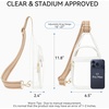 image:imageBOSTANTEN Clear Bag for Stadium Events Clear Fanny Pack with Adjustable Strap Durable SeeThrough Crossbody Purse for Sports Concerts Travel Theme Parks amp Daily OutingsWhiteWhite