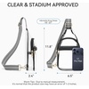 image:imageBOSTANTEN Clear Bag for Stadium Events Clear Fanny Pack with Adjustable Strap Durable SeeThrough Crossbody Purse for Sports Concerts Travel Theme Parks amp Daily OutingsWhiteBlack