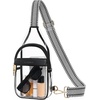 image:imageBOSTANTEN Clear Bag for Stadium Events Clear Fanny Pack with Adjustable Strap Durable SeeThrough Crossbody Purse for Sports Concerts Travel Theme Parks amp Daily OutingsWhiteBlack