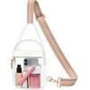 image:imageBOSTANTEN Clear Bag for Stadium Events Clear Fanny Pack with Adjustable Strap Durable SeeThrough Crossbody Purse for Sports Concerts Travel Theme Parks amp Daily OutingsWhiteWhite