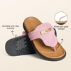 image:imageBOSTANTEN Thong Sandals for Women Comfortable Slip On Sandals with Suede Upper amp Cushioned Soft Footbed for Casual Walking Summer Beach amp Daily WearPink