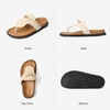 image:imageBOSTANTEN Thong Sandals for Women Comfortable Slip On Sandals with Suede Upper amp Cushioned Soft Footbed for Casual Walking Summer Beach amp Daily WearBeige
