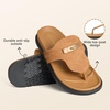 image:imageBOSTANTEN Thong Sandals for Women Comfortable Slip On Sandals with Suede Upper amp Cushioned Soft Footbed for Casual Walking Summer Beach amp Daily WearBrown