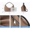 image:imageBOSTANTEN Suede Leather Crossbody Bags for Women Vintage Shoulder Purse Slouchy Hobo Handbag with Adjustable StrapSuede Grey