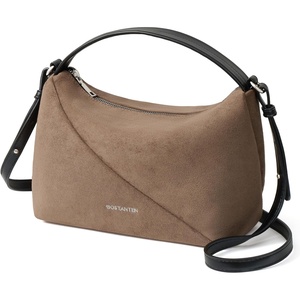 image:imageBOSTANTEN Suede Leather Crossbody Bags for Women Vintage Shoulder Purse Slouchy Hobo Handbag with Adjustable StrapSuede Grey