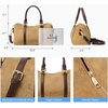 image:imageBOSTANTEN Crossbody Purse for Women Vegan Leather Satchel Bag Top Handle Shoulder Handbag for Daily TravelApricot With Coffee