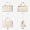image:imageBOSTANTEN Satchel Bags for Women Vegan Leather Designer Tote Bag Handbag Trendy Top Handle Purse with Removable StrapWhite