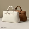 image:imageBOSTANTEN Satchel Bags for Women Vegan Leather Designer Tote Bag Handbag Trendy Top Handle Purse with Removable StrapWhite