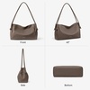 image:imageBOSTANTEN Shoulder Bag for Women Pebbled Vegan Leather Purses Soft Hobo Handbag Supple Bag for Travel WorkGrey