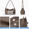 image:imageBOSTANTEN Shoulder Bag for Women Pebbled Vegan Leather Purses Soft Hobo Handbag Supple Bag for Travel WorkGrey