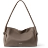 image:imageBOSTANTEN Shoulder Bag for Women Pebbled Vegan Leather Purses Soft Hobo Handbag Supple Bag for Travel WorkGrey