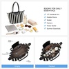 image:imageBOSTANTEN Large Tote Bags for Women Summer Beach Bag Travel Shoulder Handbag Lightweight Purses for Vacation Commute EverydayFlyknitbeige and Black Striped