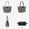 image:imageBOSTANTEN Large Tote Bags for Women Summer Beach Bag Travel Shoulder Handbag Lightweight Purses for Vacation Commute EverydayFlyknitbeige and Black Striped