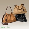 image:imageBOSTANTEN Slouchy Hobo Bags for Women Drawstring Shoulder Handbag Soft Crossbody Purse with 2 StrapsSuede Tan